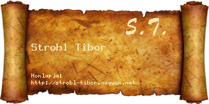 Strobl Tibor névjegykártya